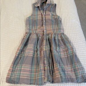 Plaid Sleeveless Kids Dress